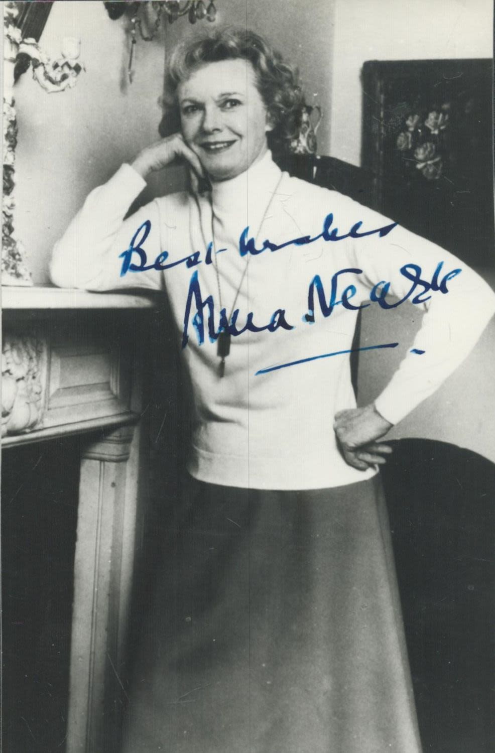 Lot 102: Dame Anna Neagle, DBE OStJ signed Black and...