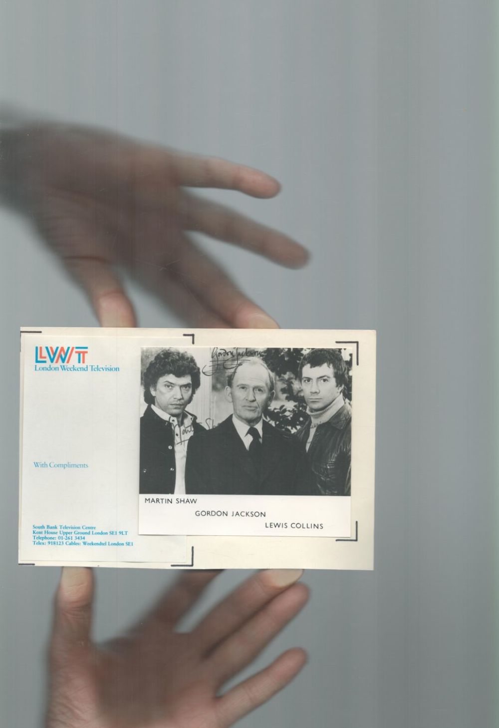 Lot 104: Multi signed Martin Shaw, Gordon Jackson Promo. Black...