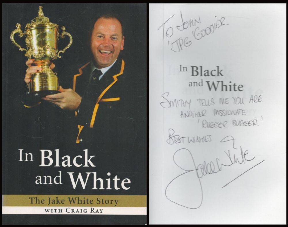 Lot 109: Jake White signed Paperback Book Title In Black...