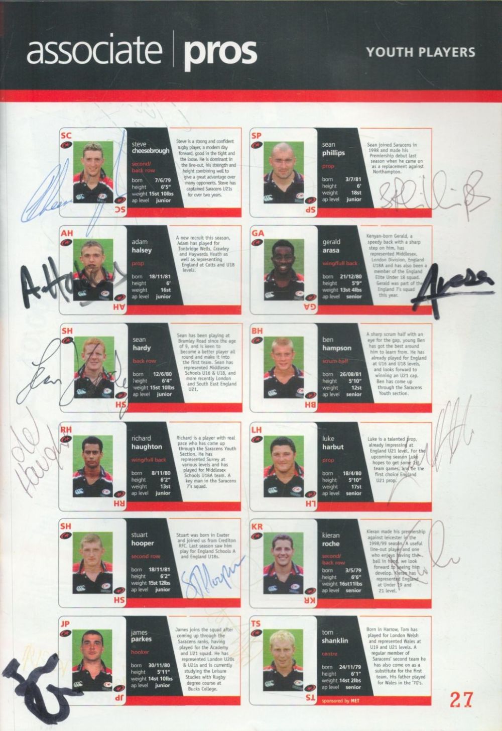 Lot 118: Multi signed signatures such as Kyran Bracken, Tony...