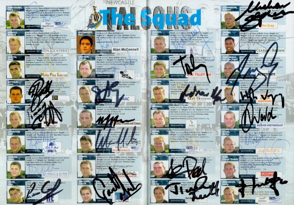 Lot 122: Multi signed signatures such as Gary Armstrong, OBE....