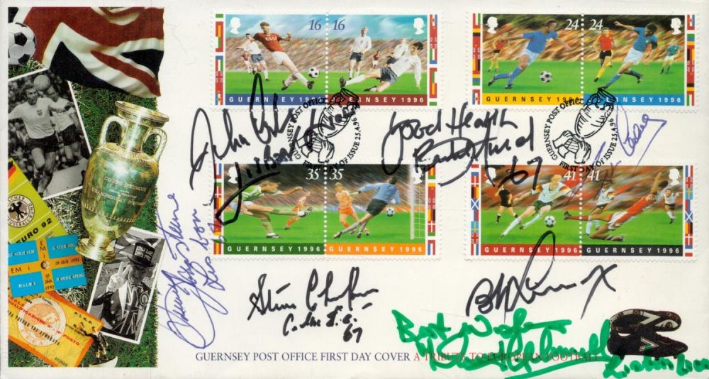 Lot 128: Multi signed FDC signatures such as Jim Craig,...
