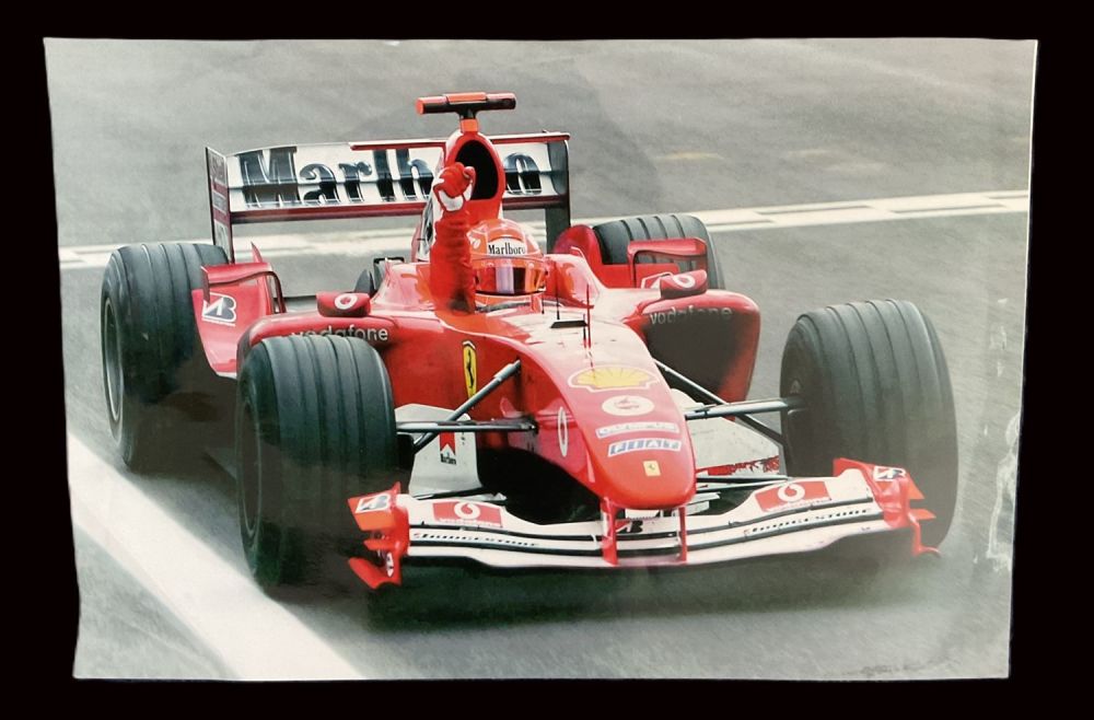 Lot 138: Michael Schumacher Unsigned Colour Print 18x12 Inch. Is...
