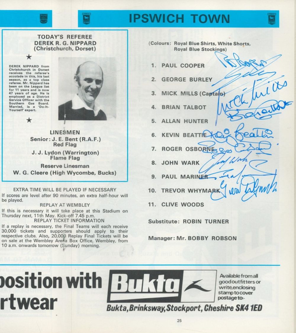 Lot 142: Multi signed Paul Cooper, Mick Mills, Kevin Beattie...