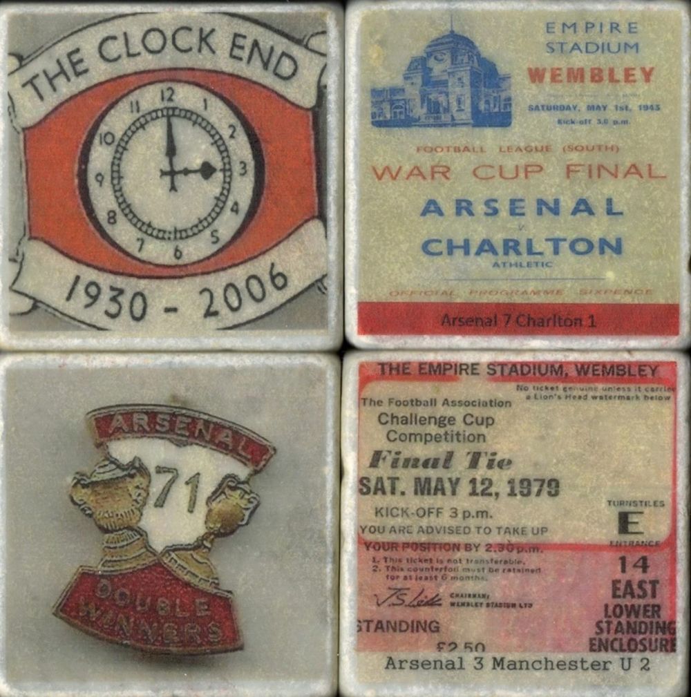 Lot 151: Set of 4 Arsenal Football Club marble coasters...