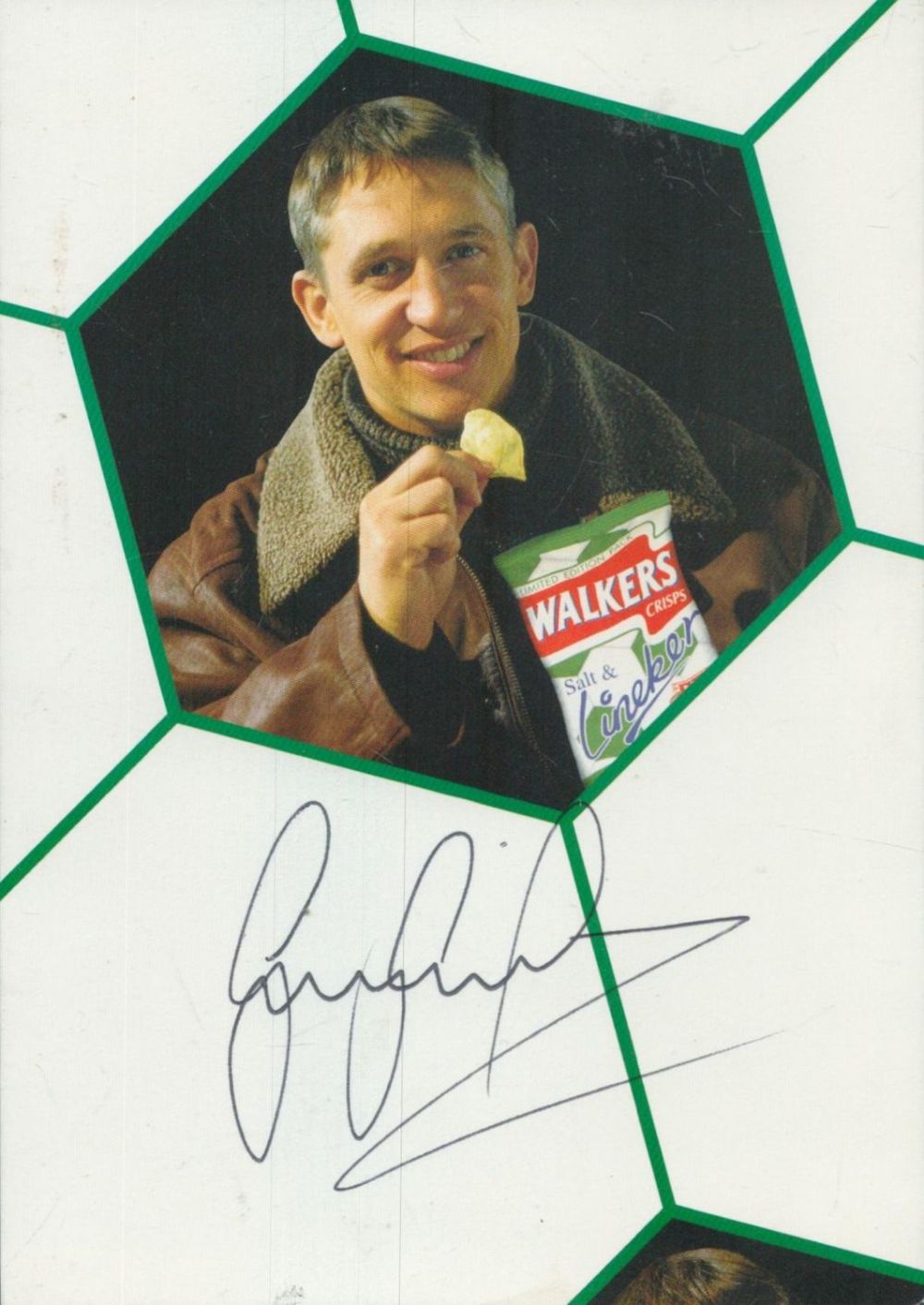 Lot 330: Gary Lineker signed 6x4 inch promo photo. Good...