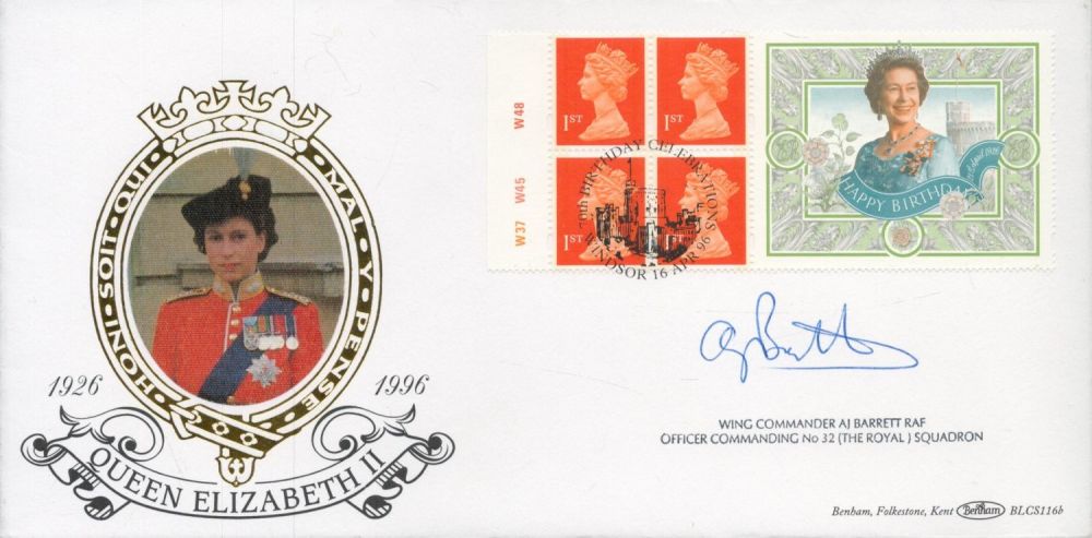 Lot 387: Wg Cdr Barrett OC Royal Squadron signed lovely...