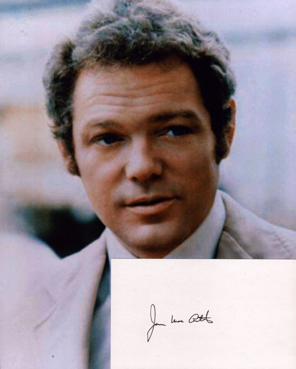 Lot 431: Hawaii Five-O James MacArthur actor signed white card...