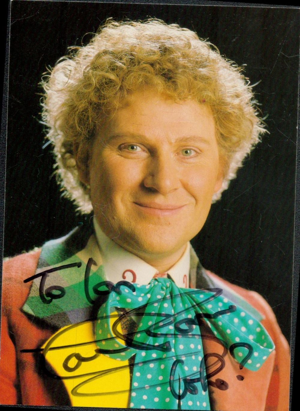 Lot 440: Dr Who Colin Baker signed nice 6 x...