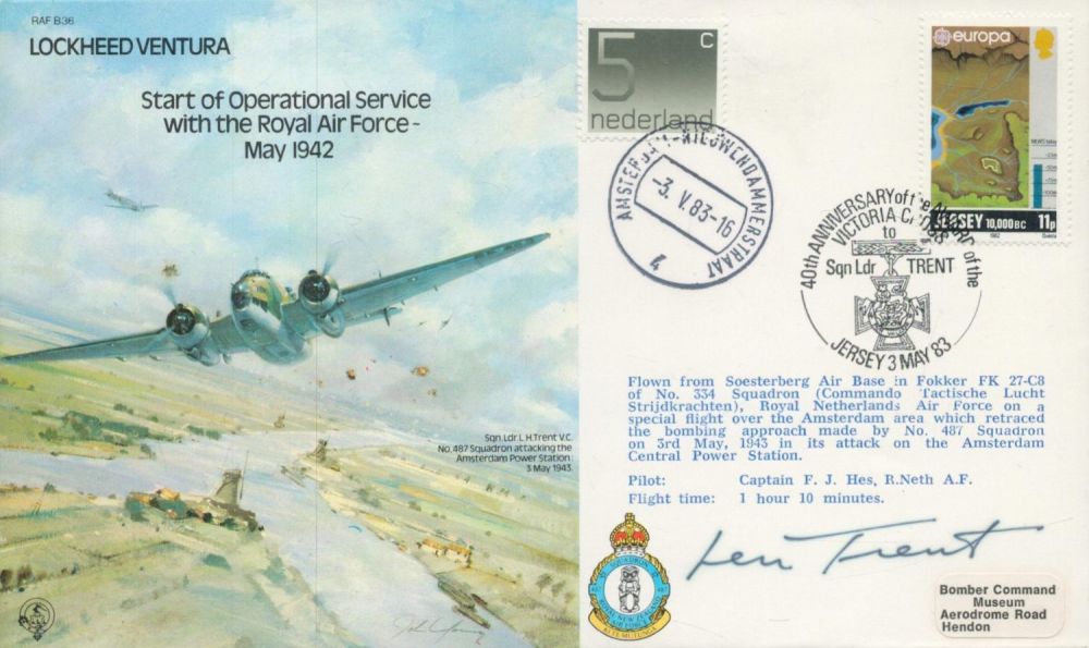 Lot 449: WW2 Victoria Cross winner Leonard Trent VC signed...