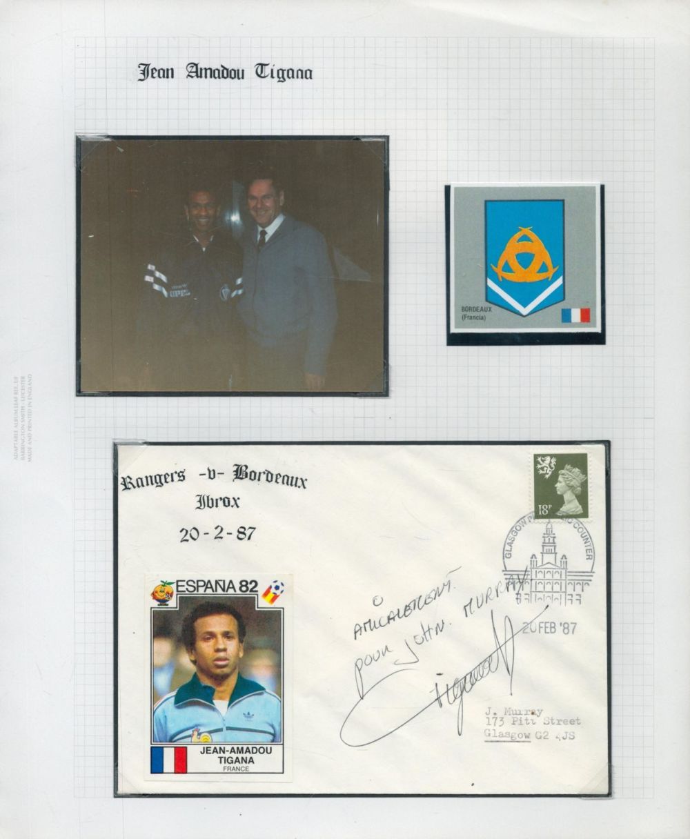 Lot 455: Football France Jean Amadou Tigana signed 1987 Bordeaux...
