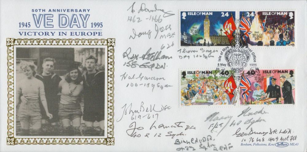 Lot 471: Ten WW2 Bomber command veterans signed rare 1995,...