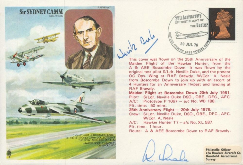 Lot 497: WW2 BOB ace Neville Duke DSO DFC signed...