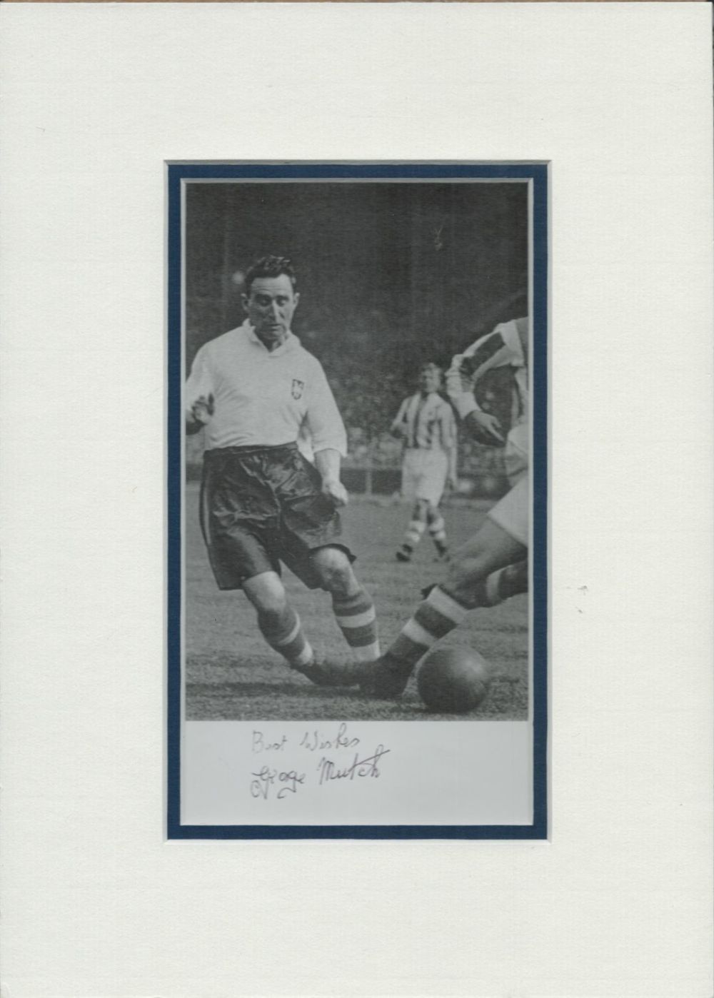 Lot 503: George Mutch signed 11x8inch mounted black and white...