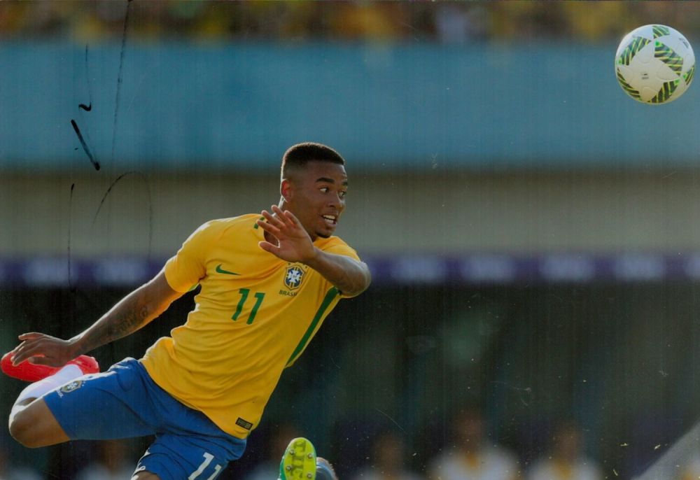 Lot 561: Gabriel Jesus signed Colour Photo 12x8 Inch. Brazilian...