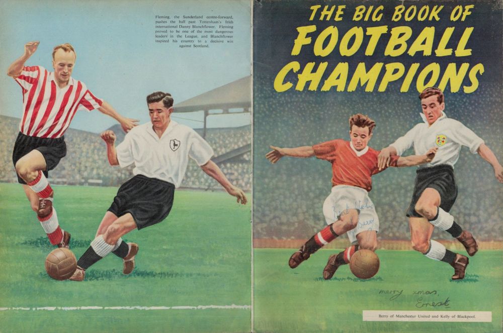Lot 571: Johnny Berry signed Magazine page Berry of Manchester....