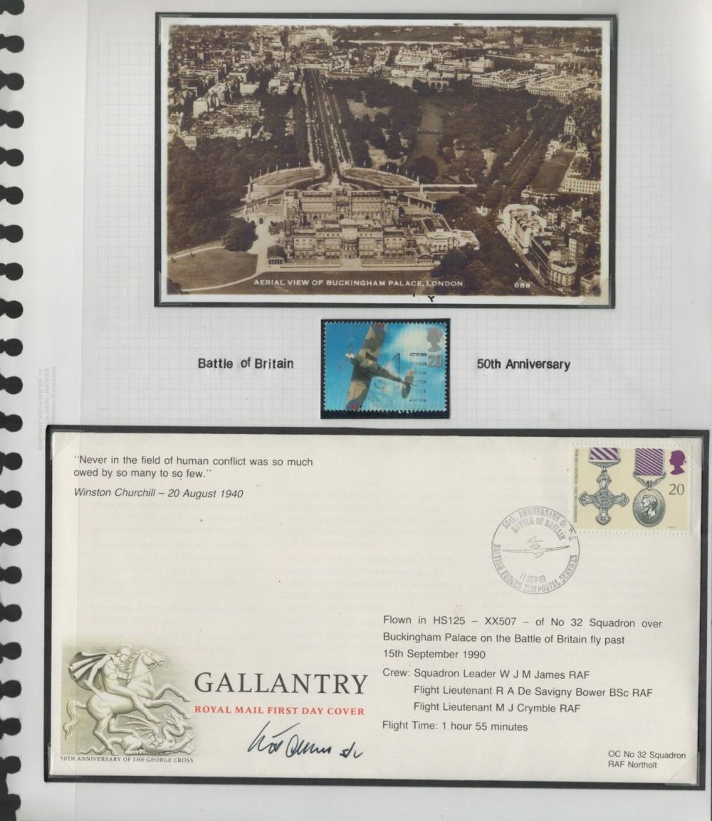 Lot 577: Sqn Ldr W James signed 1990 50th ann...