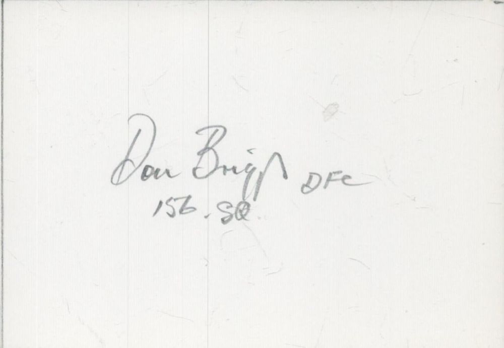 Lot 585: WW2 Don Briggs DFC signed white card. Posted...