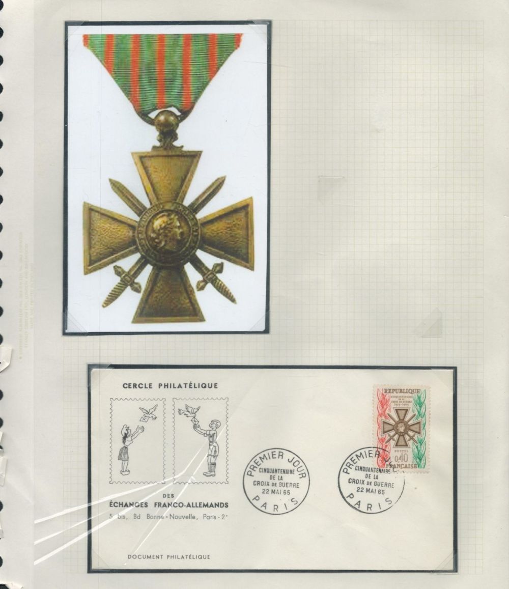 Lot 590: 1965 French Croix De Guerre official 50th ann...