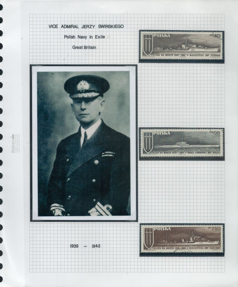 Lot 596: WW2 Admiral Jerzy Swirskiego picture with three WW2...