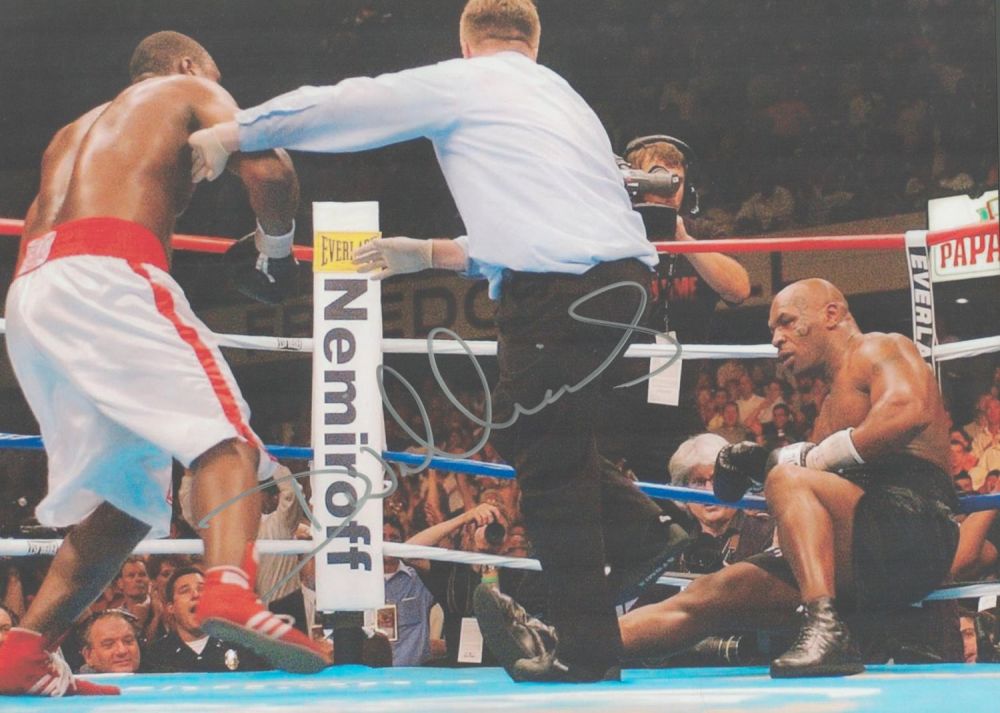Lot 682: Danny Williams signed upset victory against Mike Tyson,...