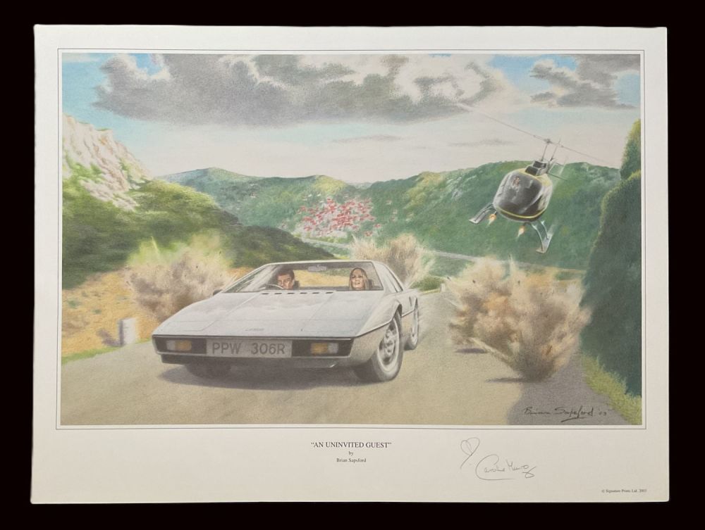 Lot 684: Caroline Munro signed Print; Titled An Uninvited Guest...