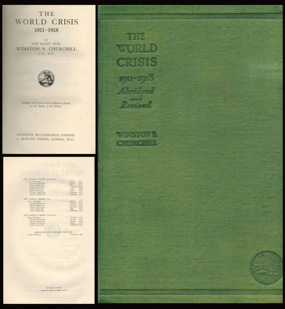 Lot 733: The World Crisis 1911-1918 Abridged and Revised Edition...