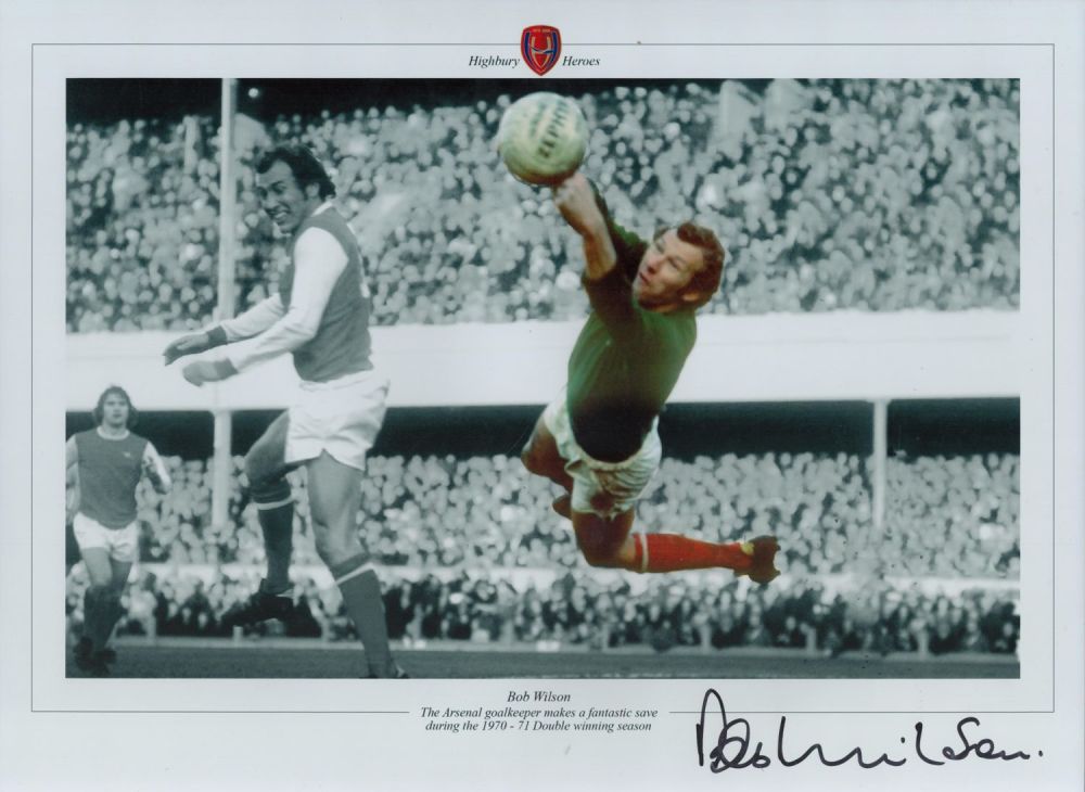 Lot 741: Football, Bob Wilson signed 16x12 colourised photo pictured...