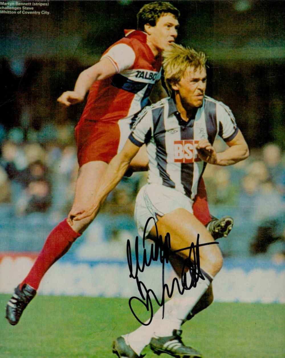 Lot 763: Martyn Bennett signed 10x8 colour photo. Bennett (born...