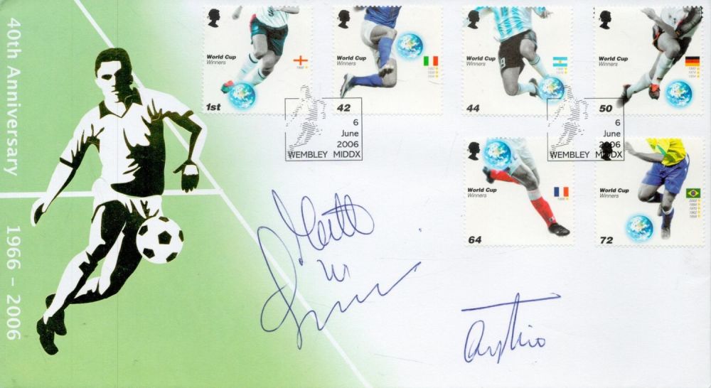 Lot 792: Football Matt Le Tissier and Terry Paine signed...