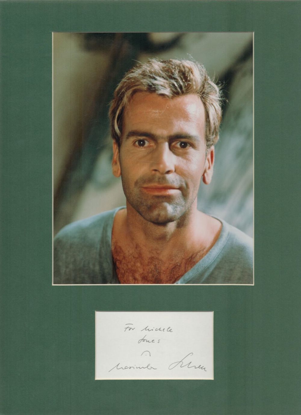 Lot 103: Maximilian Schell signed 16x12inch colour mount. Good Condition....