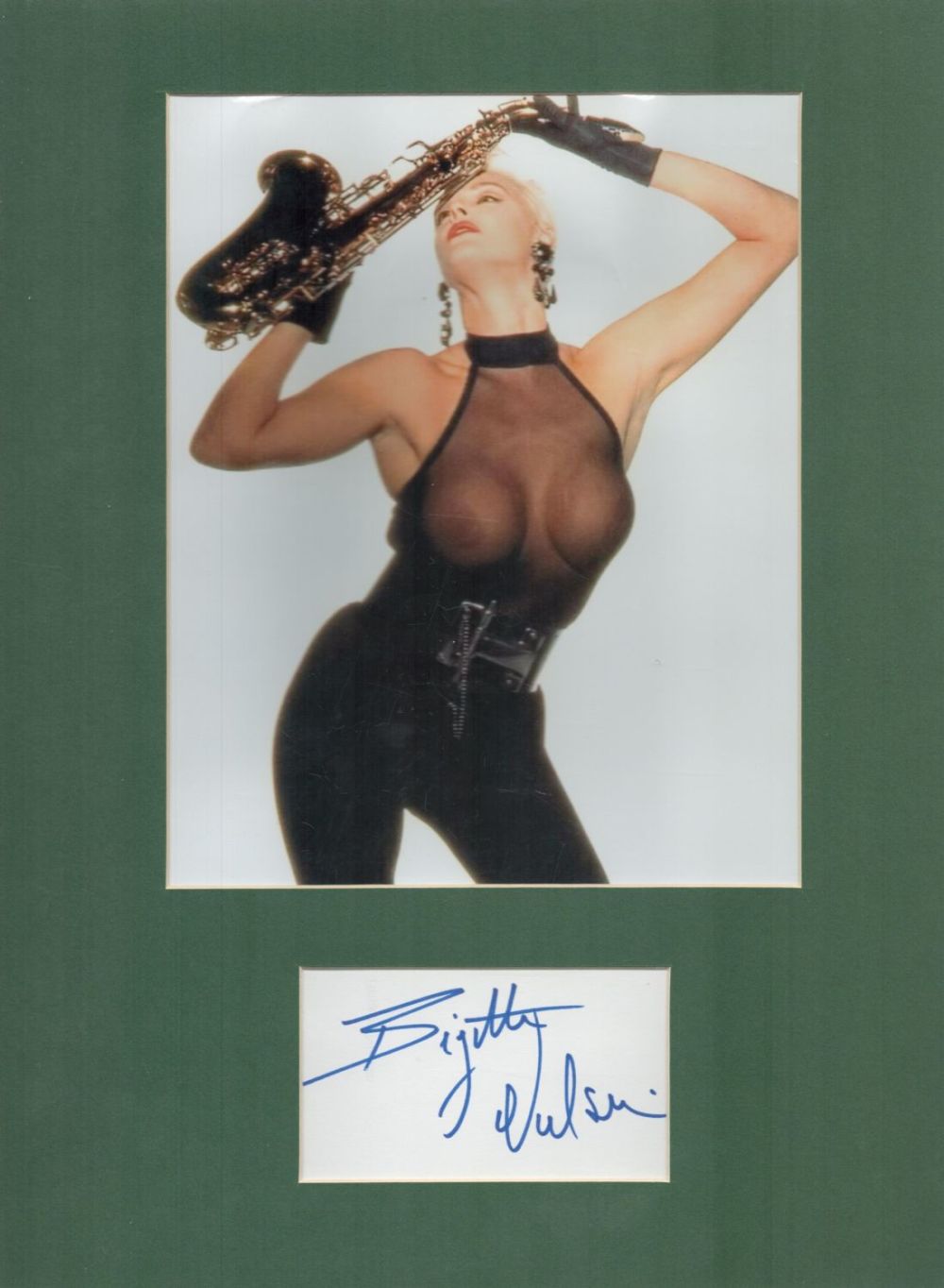 Lot 130: Brigitte Nielsen signed 16x12 inch colour mount. Good...