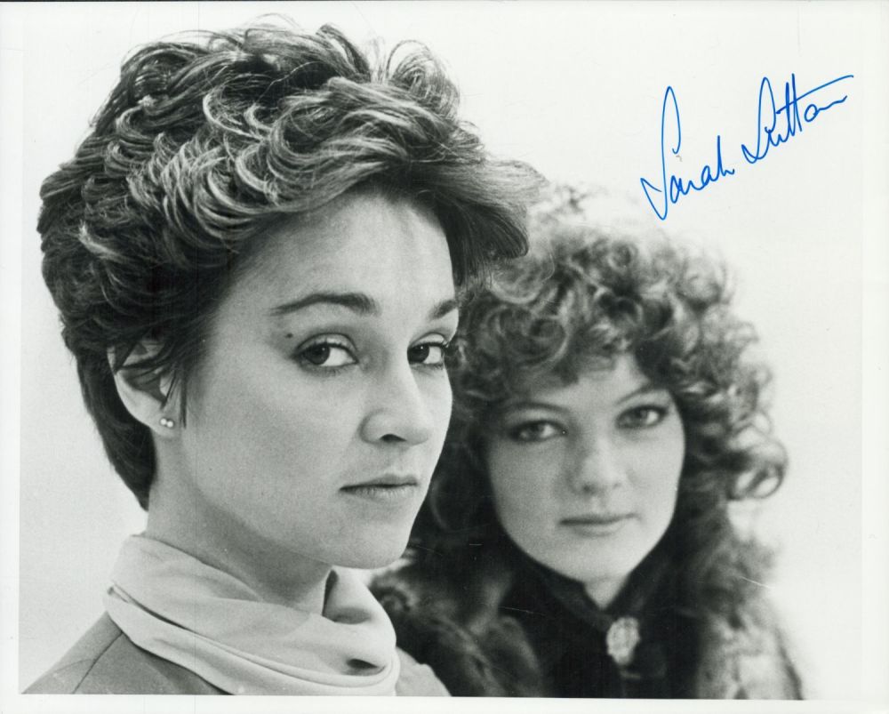 Lot 205: Sarah Sutton signed 10x8 inch black and white...