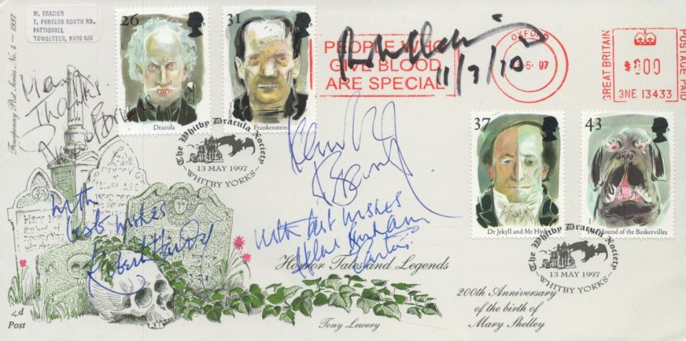 Lot 232: Horror Tales and Legends multi signed FDC. Signatures...