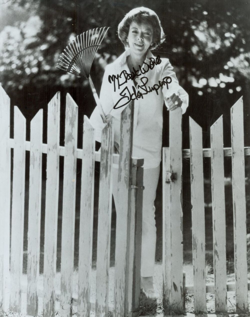 Lot 267: Ida Lupino signed 10x8 inch black and white...