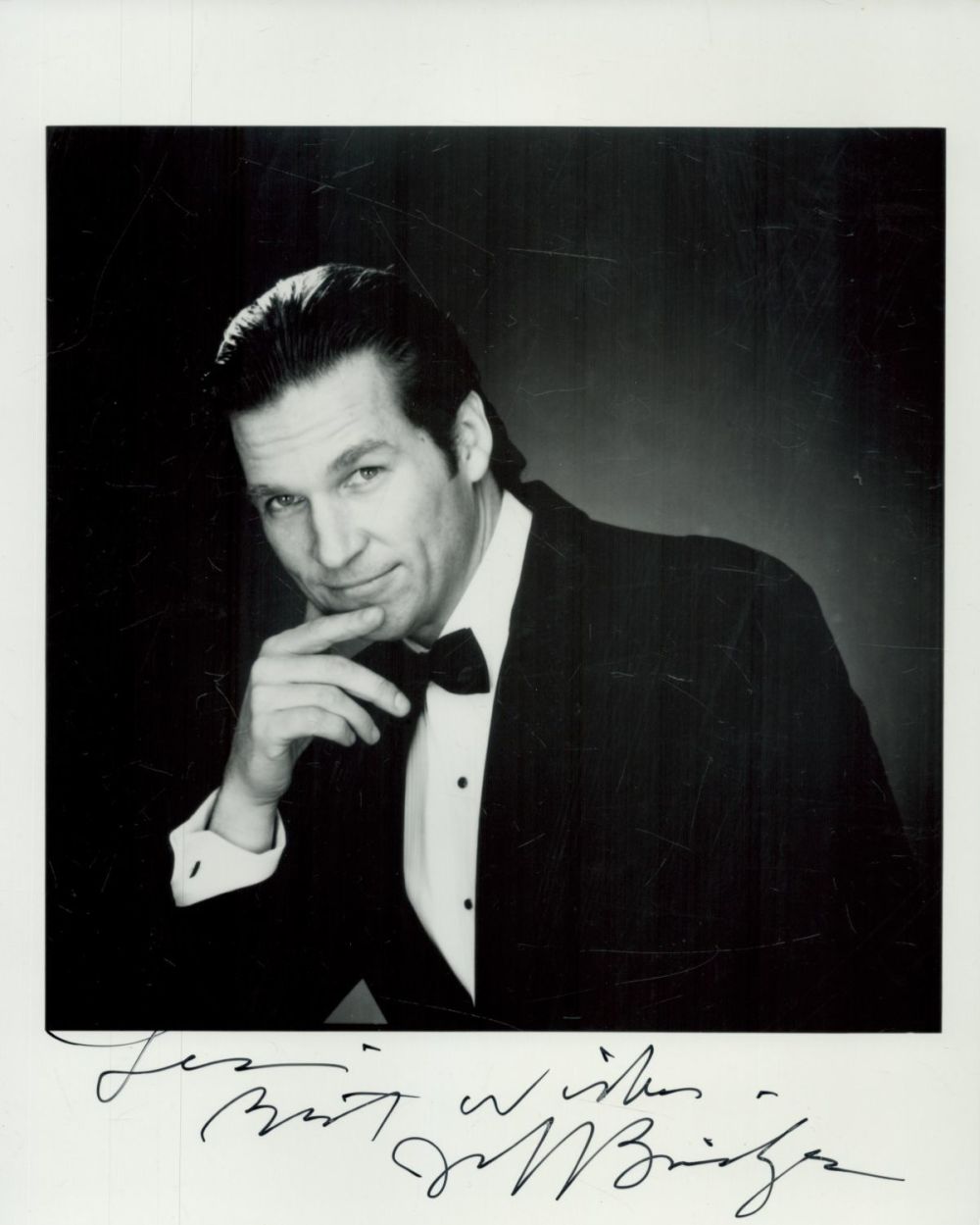Lot 269: Jeff Bridges signed 10x8 inch black and white...
