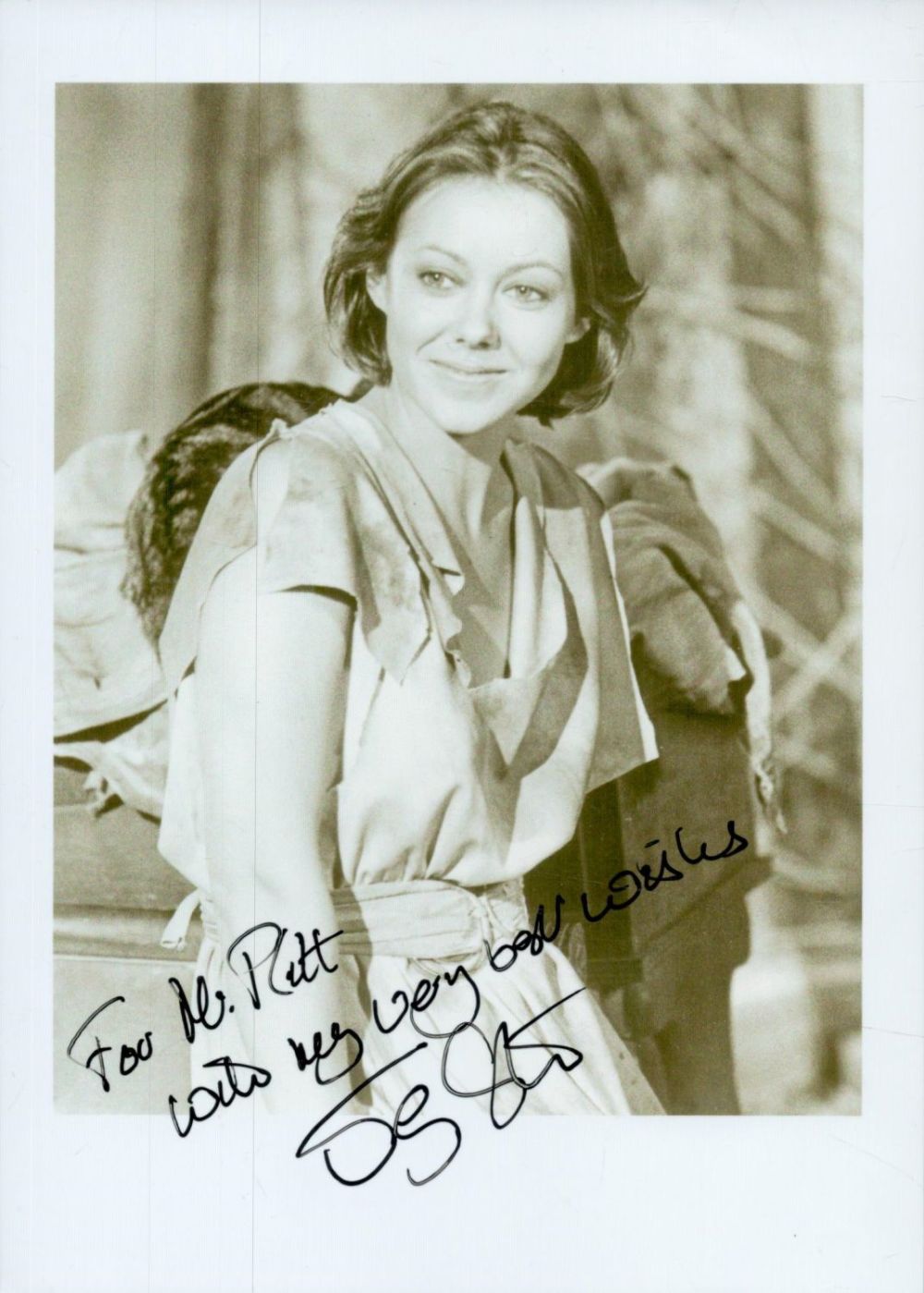 Lot 295: Jenny Agutter signed 7x5 inch black and white...