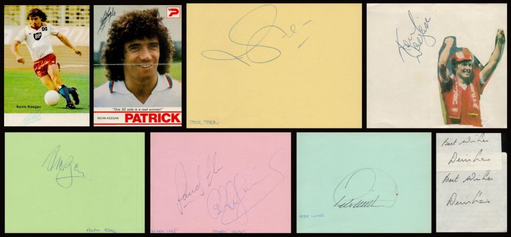 Lot 52: Football autograph book. 190/80's. Includes Kenny Dalglish, Kevin...