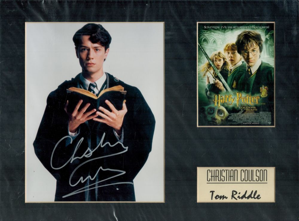 Lot 75: Christian Coulson mounted signature piece with signed colour...