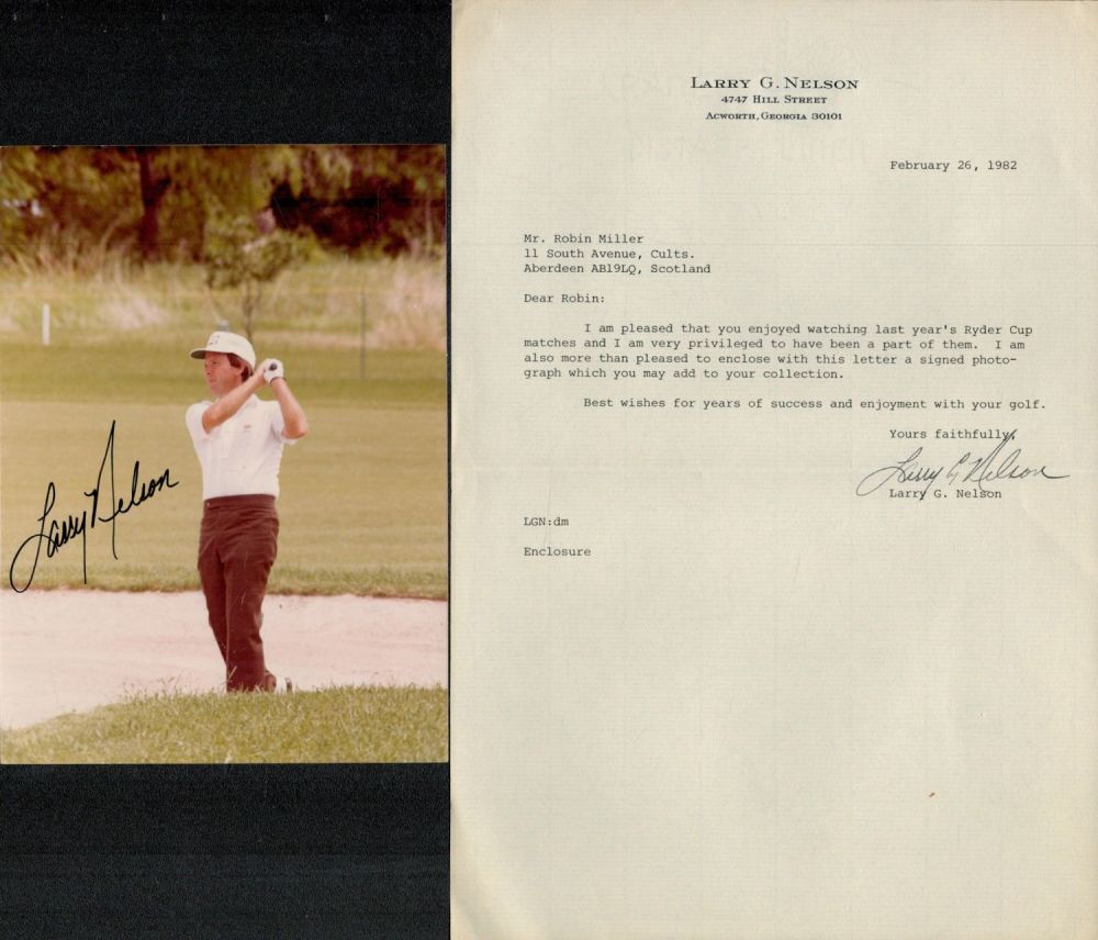 Lot 107: Larry G Nelson signed 7x5inch colour photo with...