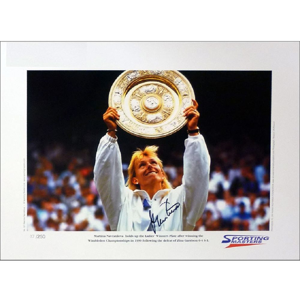 Lot 147: Martina Navratilova signed limited edition print with letter...
