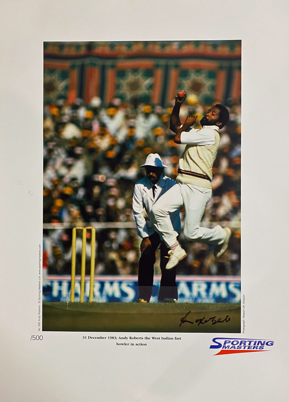 Lot 155: Andy Roberts signed limited edition print with signing...