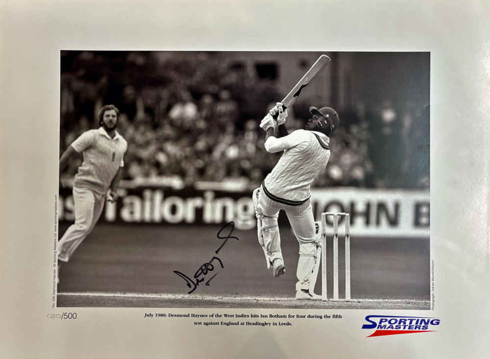 Lot 159: Desmond Haynes signed limited edition print with signing...