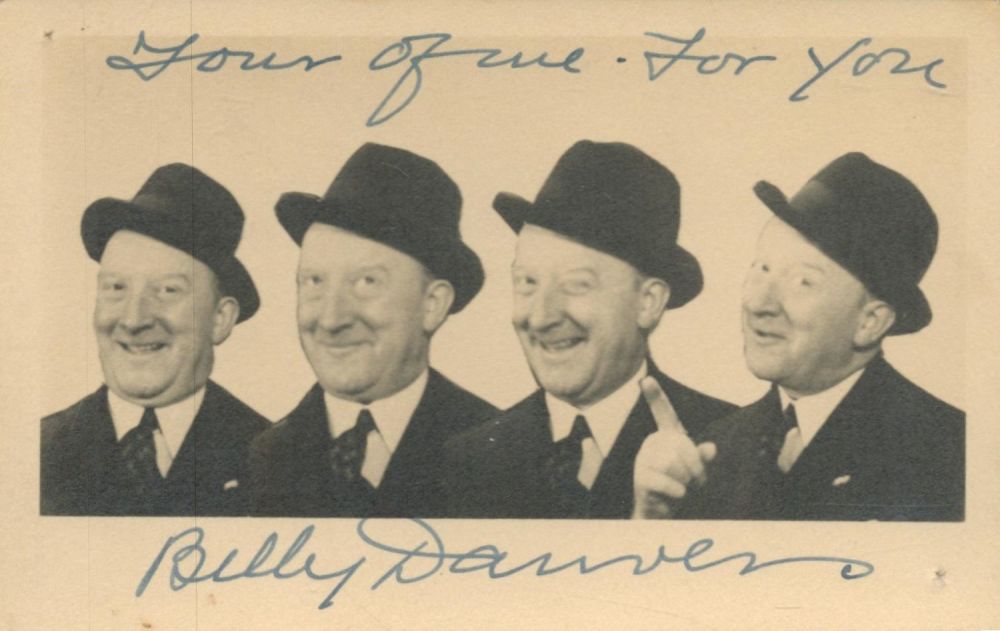 Lot 162: Billy Dawes signed 6x3inch black and white photo....
