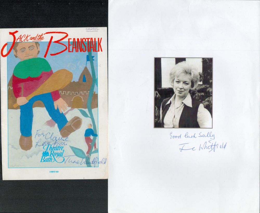 Lot 176: June Whitfield signed theatre flyer with black and...