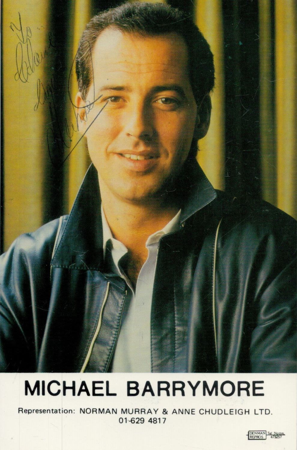 Lot 181: Michael Barrymore signed 6x4 inch colour promo photograph....
