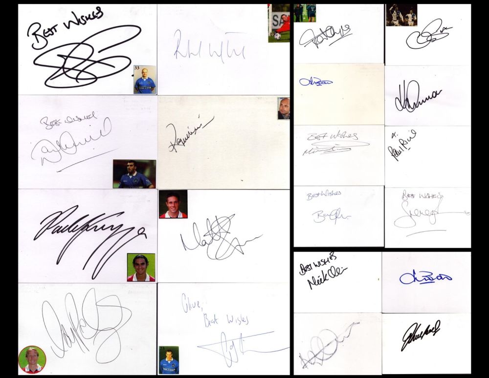 Lot 225: FOOTBALLER Collection of 20 x Football Player signed...