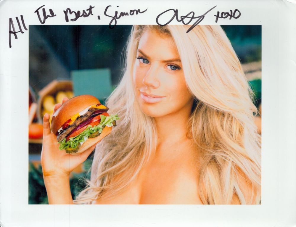 Lot 243: Charlotte McKinney signed 10x8 inch colour photo. DEDICATED....