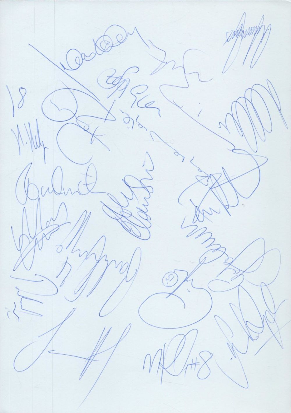 Lot 251: Watford FC multi signed A4 Sheet from 2002-03....