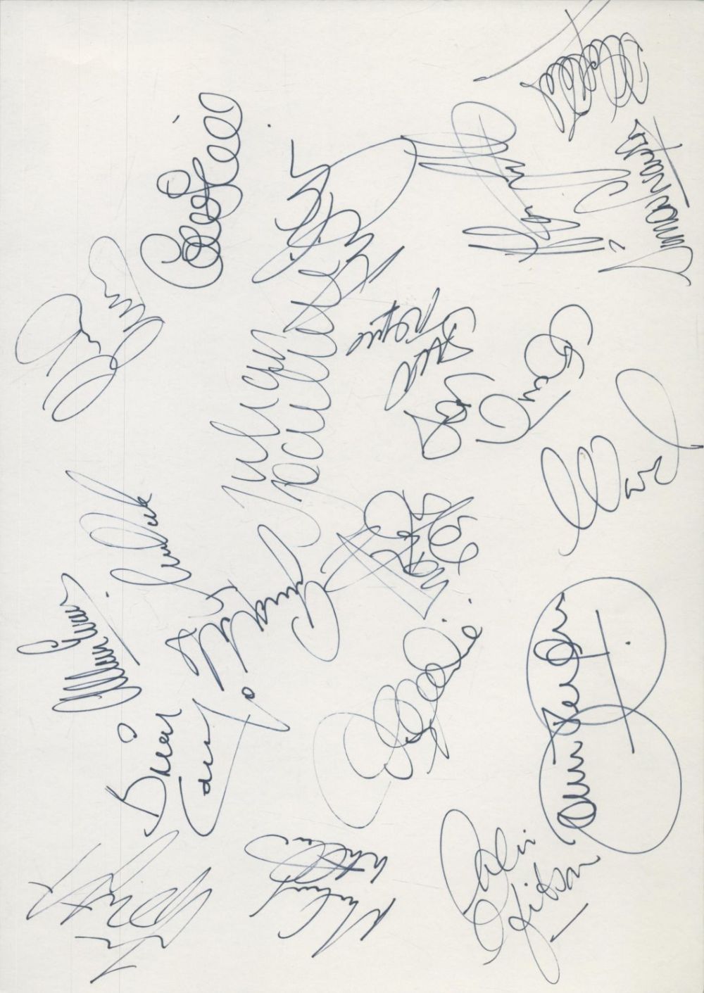 Lot 253: Leicester City FC multi signed A4 Sheet from...